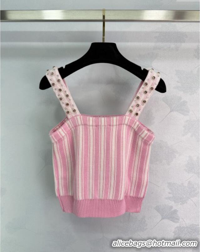 New Style Chanel Wool Blend Vest 0324 Pink 2025