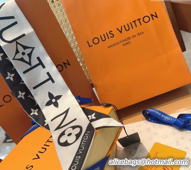 New Fashion Louis Vuitton Monogram Infinity BB Silk Bandeau Scarf 8x120cm 9051 Black 2025