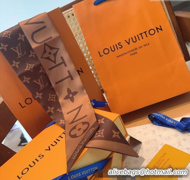 Reasonable Price Louis Vuitton Monogram Infinity BB ilk Bandeau Scarf 8x120cm 9056 Brown 2025
