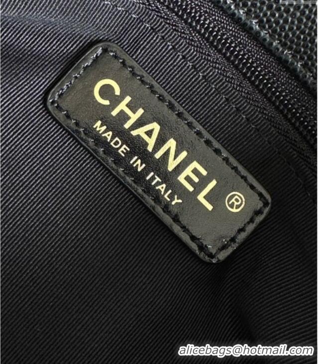 Best Grade Chanel Grained Calfskin Hobo Bag AS5384 Black 2025