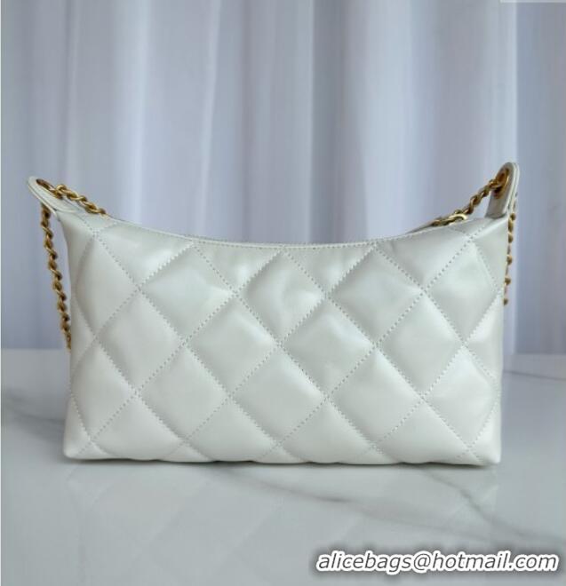 Well Crafted Chanel Lambskin Hobo Bag AS5528 White 2025
