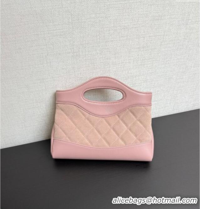 Promotional Chanel Suede & Lambskin East-West Mini 31 Shopping Bag AS3656 Light Pink 2025