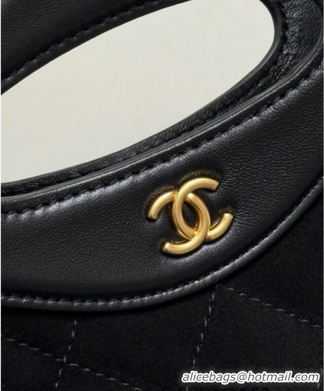 Top Grade Chanel Suede & Lambskin East-West Mini 31 Shopping Bag AS3656 Black 2025