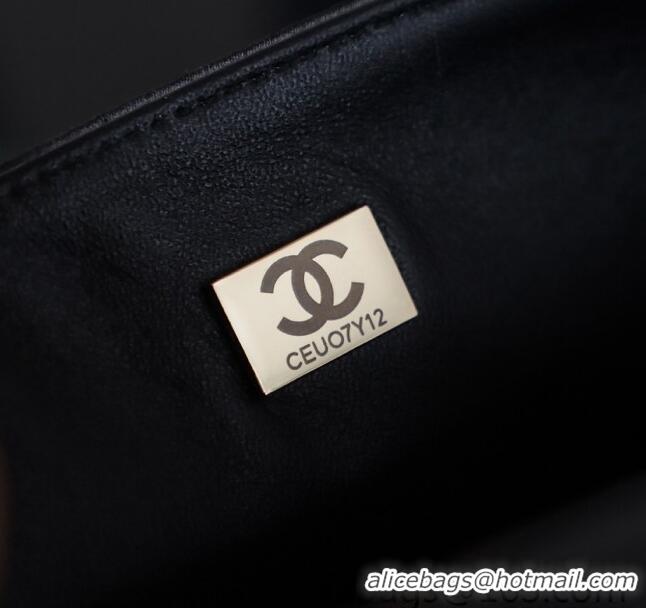 Famous Brand Chanel Sequins Mini Flap Bag CH032802 Gold/Black 2025