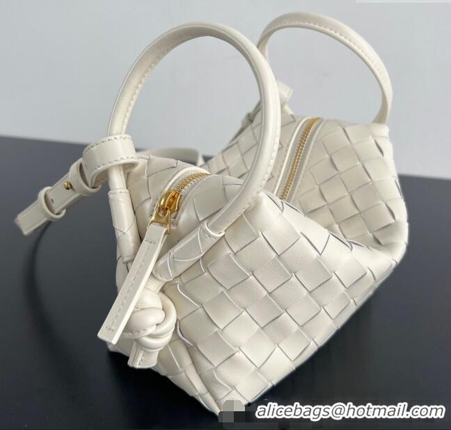 Super Quality Bottega Veneta Small Loop Cross-Body Bag in Intrecciato Leather 796615 Sea Salt 2025