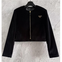 Promotional Prada Velvet Jacket P112943 Black 2023