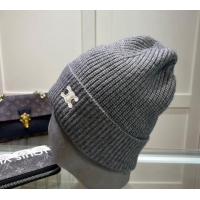 Luxury Discount Celine Triomphe Knit Hat 1129 Grey 2024