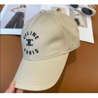 Most Popular Celine Triomphe Logo Baseball Hat 0115 Beige 2025