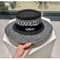 Famous Brand Celine Straw Hat C022612 Black 2025