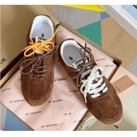 ​Top Grade New Balance X Miu Miu 530 SL Suede Sneakers 5E165E Dark Brown