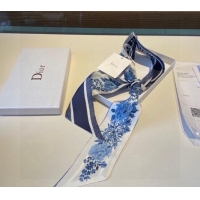 Traditional Specials Dior Mizza Silk Bandeau Scarf 5x86cm 0304 Blue 2024
