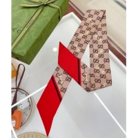 Luxury Discount Gucci Horsebit Print Bandeau Scarf 0407 Red 2024