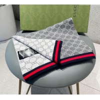 Reasonable Price Gucci GG Knit Long Scarf 32x180cm with Web 1128 Grey 2024