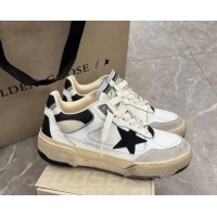 Grade Quality Golden Goose Forty2 with black star and black leather heel tab Black/White 1224010