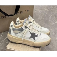 Top Grade Golden Goose Forty2 with grey star and grey leather heel tab Grey/White 1224011