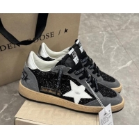 Best Grade Golden Goose Ball Star in black glitter and grey suede with white leather star 1224019