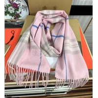 Luxury Discount Burberry Check Cashmere Long Scarf 32x180 082104 Light Pink 2024