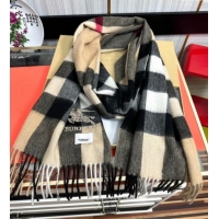 Big Discount Burberry Check Cashmere Long Scarf 32x180 082105 Beige 2024