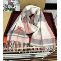 Reasonable Price Burberry Check Cashmere Long Scarf 32x180 082110 Pink 2024