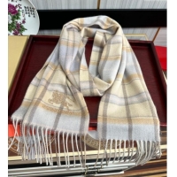 Discount Burberry Check Cashmere Long Scarf 32x180 082117 Blue/Beige 2024