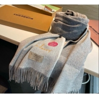 Best Quality Burberry Heart Cashmere Long Scarf 70x200cm 1128 Grey 2024 