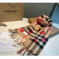 Good Taste Burberry Heart Cashmere Long Scarf 30x168cm B1128 2024