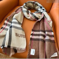 Free Shipping Burberry Check Cashmere & Silk Scarf B011002 2025 Top Quality