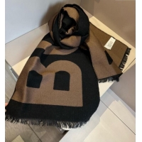 Pretty Style Burberry Maxi Letters Reversible Long Scarf 36x180cm 0115 Black/Brown 2025