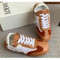 Sumptuous Loewe Ballet Runner 2.0 Sneakers in calfskin, nylon and suede Tan Brown 0221032