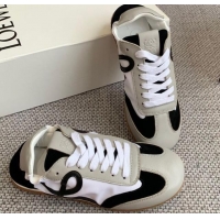 Trendy Design Loewe Ballet Runner 2.0 Sneakers in calfskin, nylon and suede Grey/White/Black 0221035