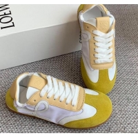 Best Product Loewe Ballet Runner 2.0 Sneakers in calfskin, nylon and suede Yellow/Apricot 0221037