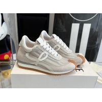 Luxury Discount Loewe Flow Runner Sneakers in PVC and suede White 0221067