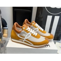 Best Product Loewe Flow Runner Sneakers in calfskin, nylon and suede Yellow 0221077