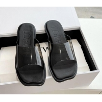 Best Price Loewe Campo PVC Flat Slides Sandal with Buckle Strap Black 0221084