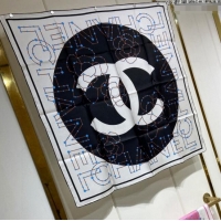 Best Price Chanel Silk Sqaure Scarf 90x90cm 051408 White 2024