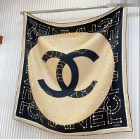 Buy Cheapest Chanel Silk Sqaure Scarf 90x90cm 051408 Black 2024