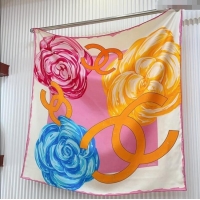 Top Quality Chanel Silk Sqaure Scarf 90x90cm 051413 White 2024