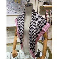 Good Quality Chanel Silk Sqaure Scarf 90x90cm with Bloom 0619 Pink 2024