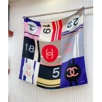 Classic Cheapest Chanel Silk Square Scarf 90x90cm 0730 Blue 2024