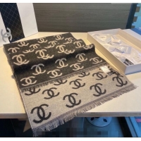 Good Taste Chanel CC Long Scarf 35x180cm 0912 Grey/Black 2024