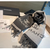 Low Cost Chanel Wool Long Scarf 34x200cm CH102107 Grey 2024