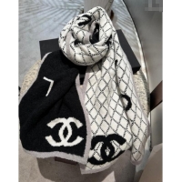 Most Popular Chanel Coco Knit Cashmere Long Scarf 35x180cm CH102116 Black 2024