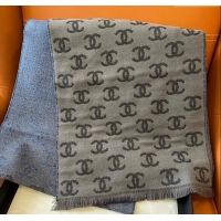 Famous Brand Chanel Wool Cashmere Long Scarf 35x185cm 1128 Dark Grey 2024