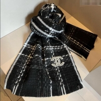 Unique Discount Chanel Long Scarf CH121110 Black 2024