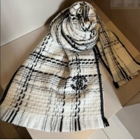 Big Discount Chanel Long Scarf CH121111 White 2024