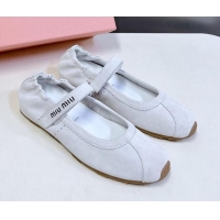 Grade Miu Miu Suede ballerinas flats White 0224064