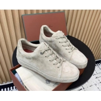 Perfect Loro Piana Nuages Low top Sneakers in Suede Beige Grey 1113076