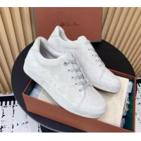 Hot Style Loro Piana Nuages Low top Sneakers in Suede White 1113078