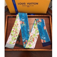 Top Quality Louis Vuitton Flora Silk Bandeau Scarf 091302 Blue 2024