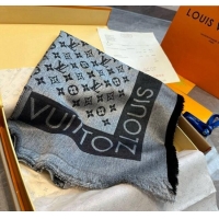 Cheapest Louis Vuitton Silk Wool Shawl 140cm LV102103 Grey 2024